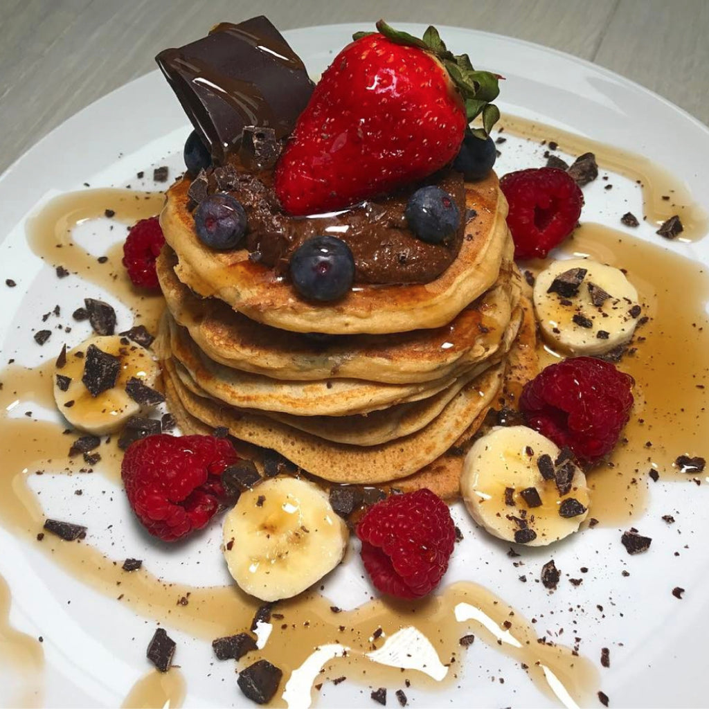 Delicious High Protein Chocolate Chip Pancakes