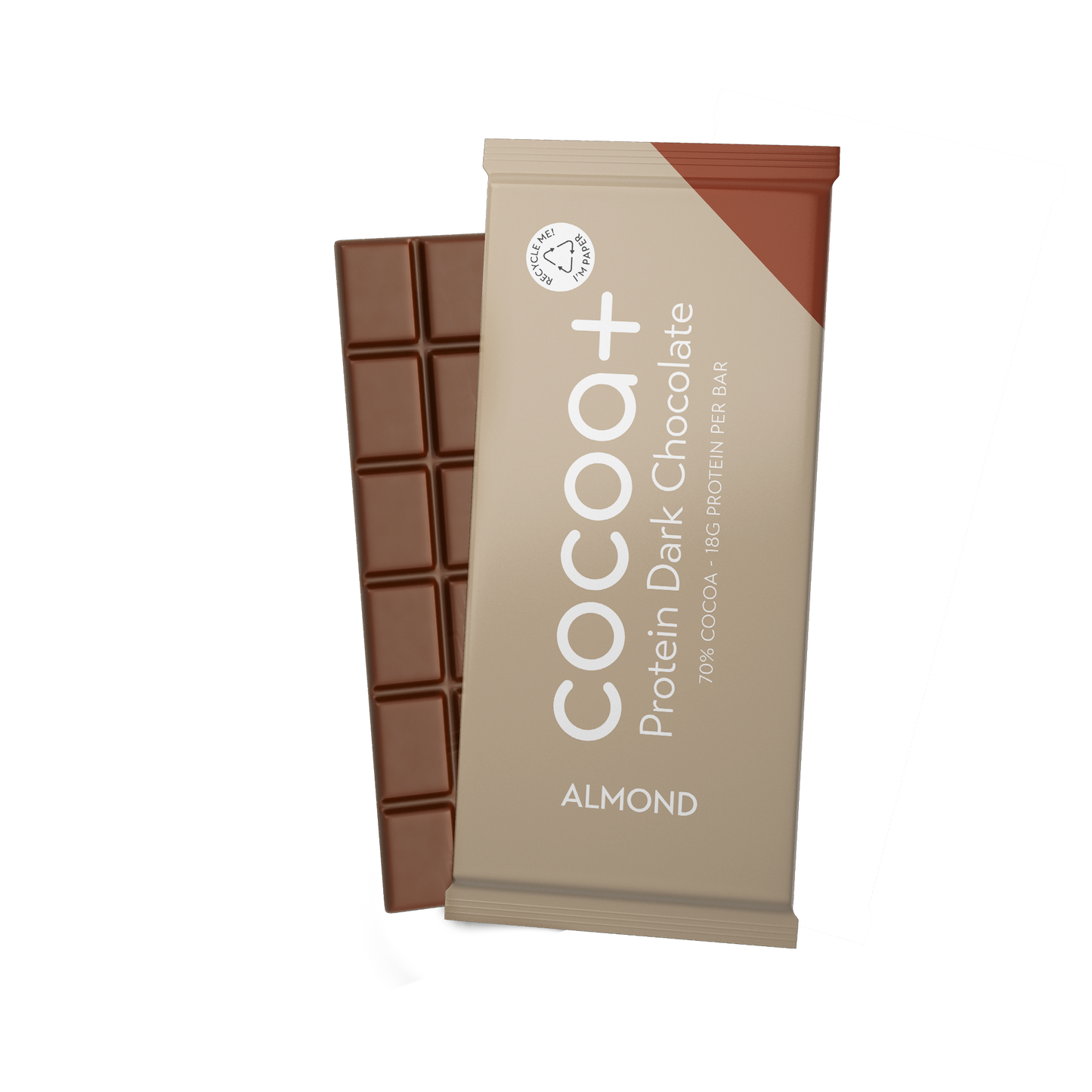 70% Roasted Almond Dark Protein Chocolate (40g)